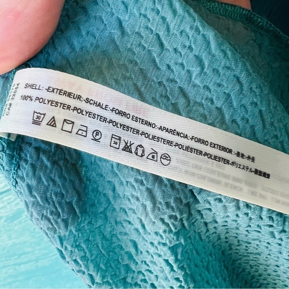 Intimately Free People Symphony Jade Printed Bell Sleeve Slip Dress Sz M - Picture 8 of 9